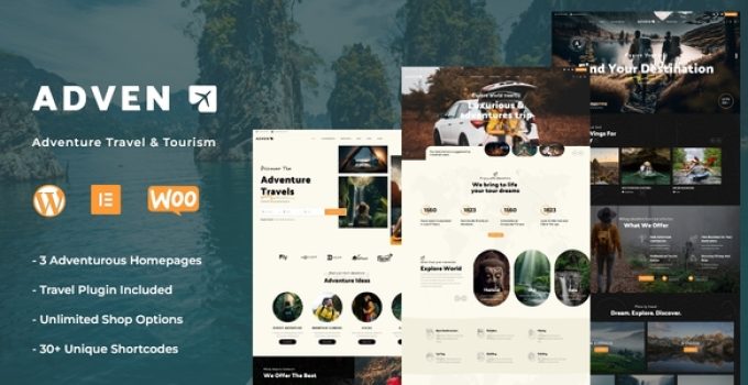 Advenx – Adventure Travel & Tourism WordPress Theme