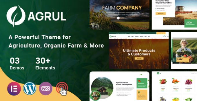 Agrul – Agriculture WordPress Theme