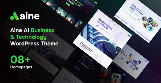 Aine – AI Business Technology WordPress Theme