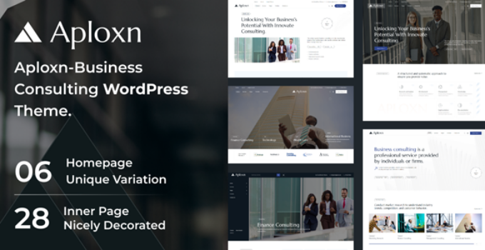 Aploxn – Business Consulting WordPress Theme