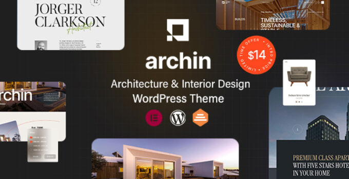 Archin – Architecture & Interior Design WordPress Elementor Theme