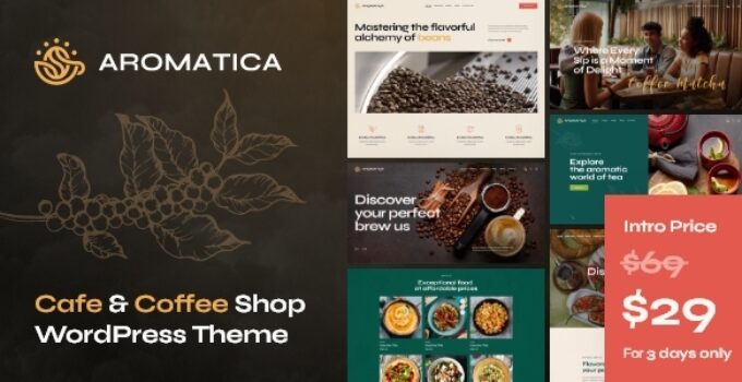 Aromatica – Cafe & Coffee Shop WordPress Theme