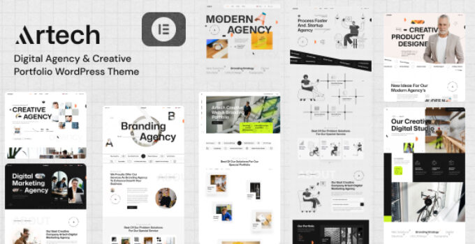 Artech – Digital Agency & Creative Portfolio WordPress Elementor Theme