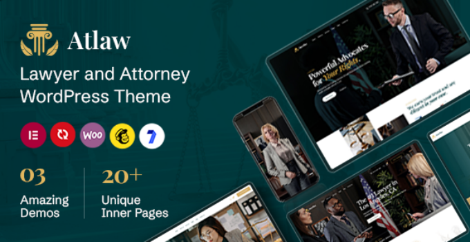Atlaw – Lawyer and Attorney WordPress Theme