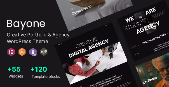 Bayone – Creative Agency & Portfolio WordPress Theme