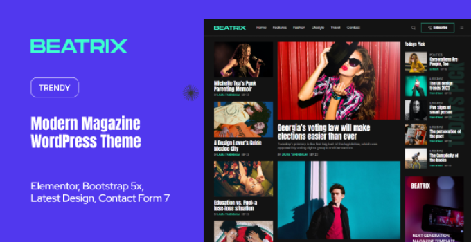 Beatrix – Modern Magazine WordPress Theme