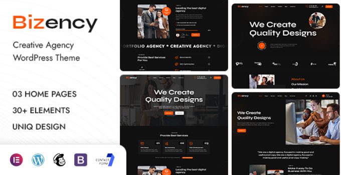 Bizency – Creative Agency & Portfolio WordPress Theme