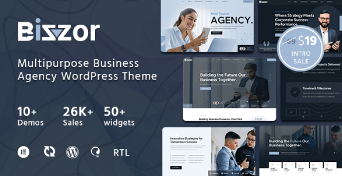 Bizzor – Multipurpose Business Agency WordPress Theme