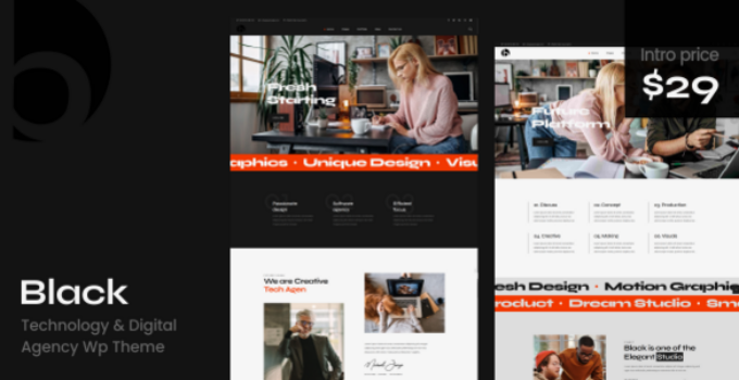 Black – Creative Digital Agency WordPress Theme