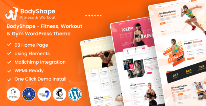 BodyShape – Fitness, Workout & Gym WordPress Theme