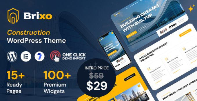 Brixo – Construction WordPress Theme