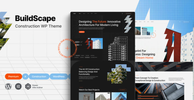 BuildScape – Construction WordPress Theme