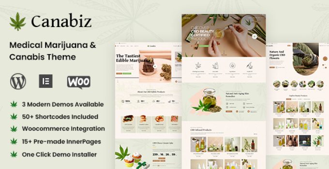Canabiz – Cannabis & Medical Marijuana WordPress Theme