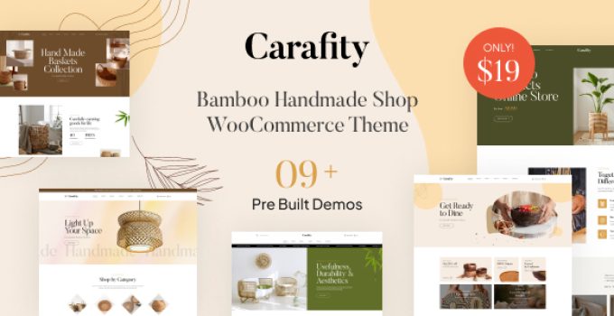 Carafity – Bamboo Handmade Shop WooCommerce Theme