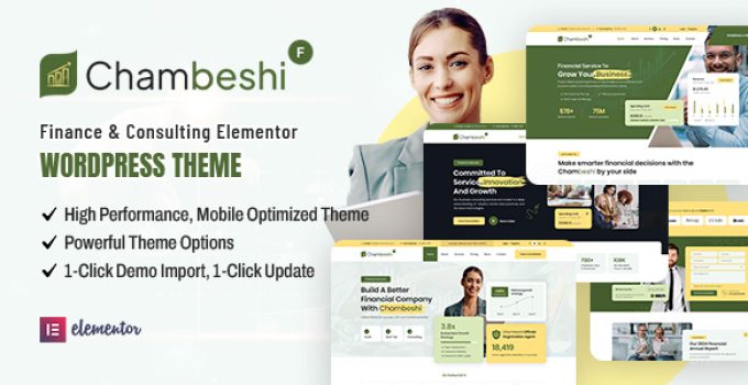 Chambeshi – Finance & Consulting Elementor WordPress Theme