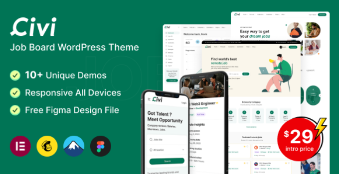 Civi – Job Board WordPress Theme