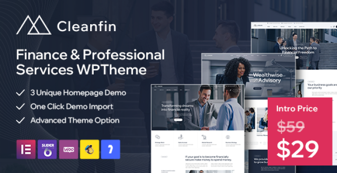 Cleanfin – Finance Consulting WordPress Theme