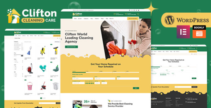Clifton – Cleaning Service Agency WordPress Theme