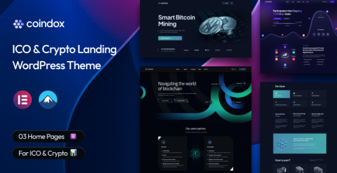 Coindox – ICO & Crypto Landing WordPress Theme