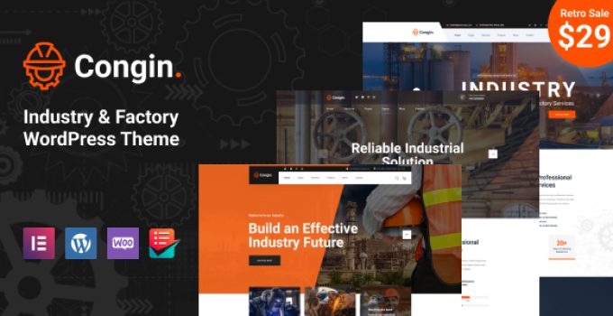 Congin – Industry & Factory WordPress Theme