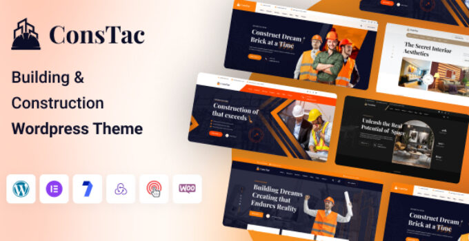 ConsTac – Construction & Building WordPress Theme