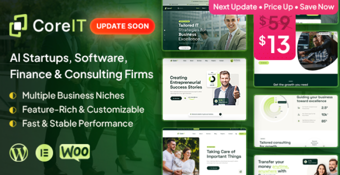 CoreIT – Multipurpose Business, IT & Consulting WordPress Theme