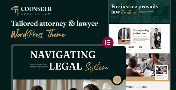 Counselr – Attorney & Lawyer WordPress Theme