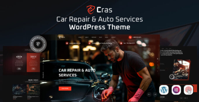 Cras – Car Repair & Auto Services Elementor WordPress Theme