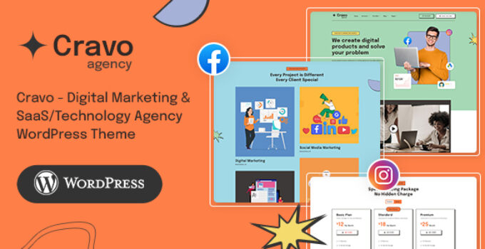 Cravo – Ultimate WordPress Theme for Startup, SaaS & Digital Agency