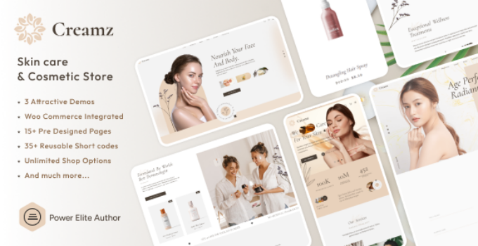 Creamz – Elementor Beauty WooCommerce Theme