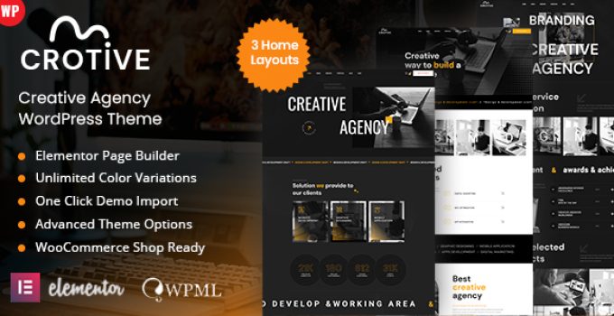 Crotive – Creative Agency WordPress Theme
