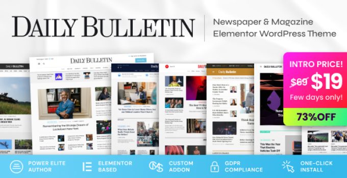 Daily Bulletin – Magazine & Newspaper WordPress Theme