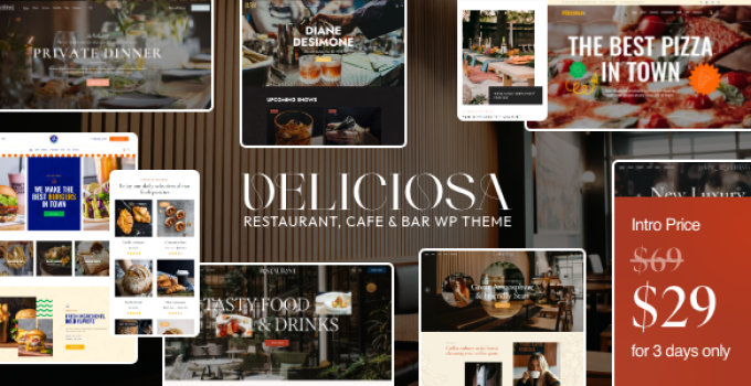 Deliciosa – Restaurant, Cafe & Bar WordPress Theme