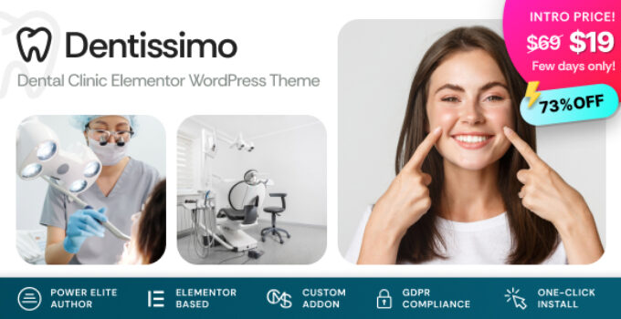 Dentissimo – Medical & Dentist WordPress Theme