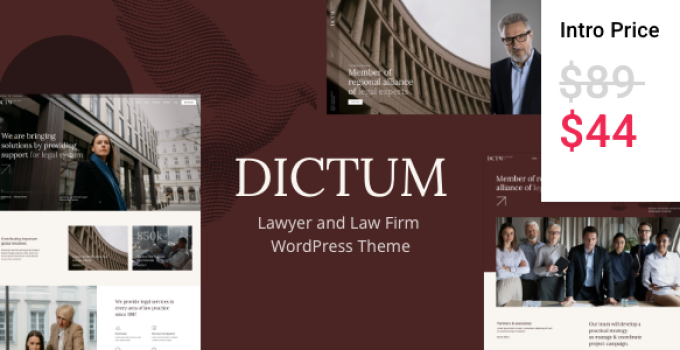 Dictum – Lawyer and Law Firm WordPress Theme