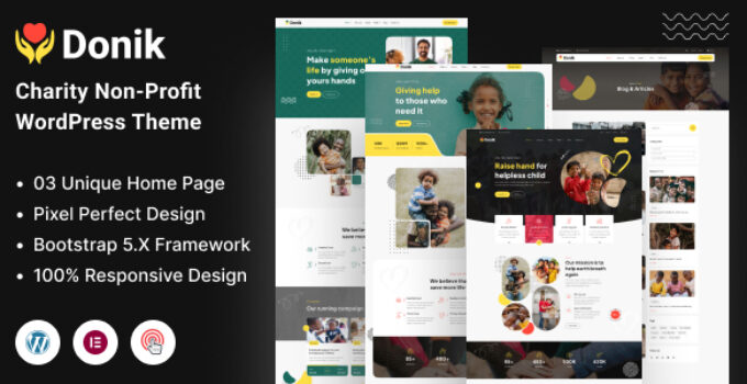 Donik – Charity & Fundraising WordPress Theme