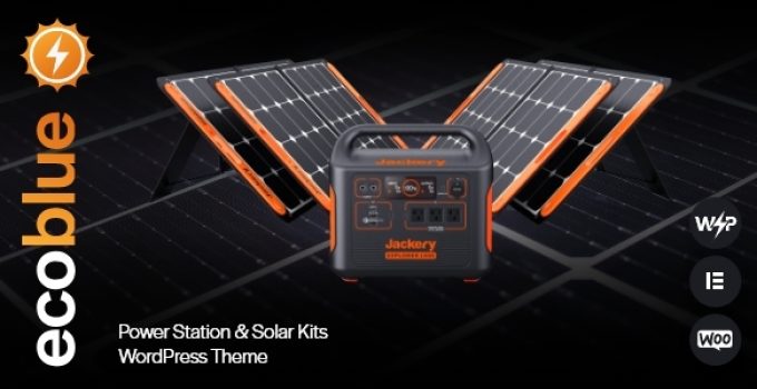 EcoBlue – Power Station & Solar Kits WordPress Theme