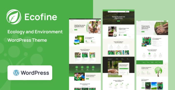 Ecofine – Ecology & Environment WordPress Theme