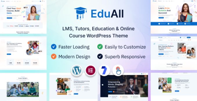 EduAll – Education LMS Tutors & Online Course WordPress Theme