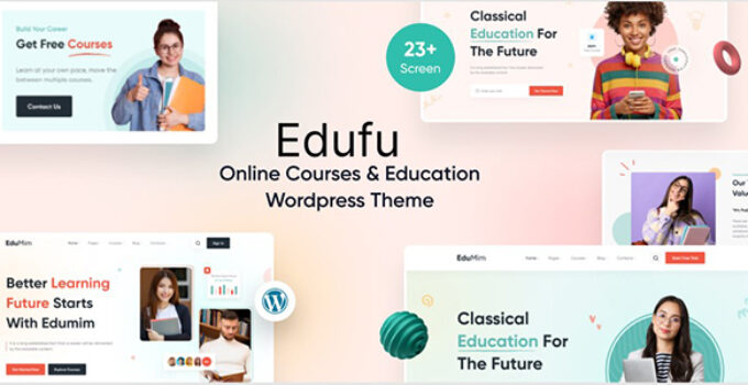 Edufu – Online Courses & Education WordPress Theme