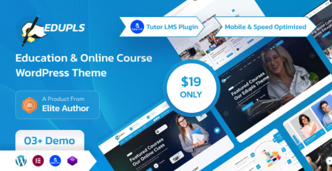 Edupls – Education & Online Course WordPress Theme