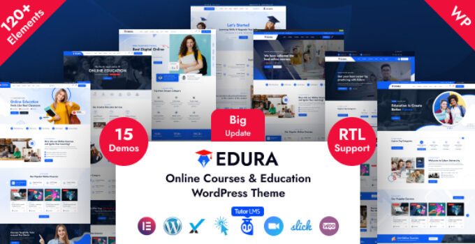 Edura – Online Courses & Education WordPress Theme