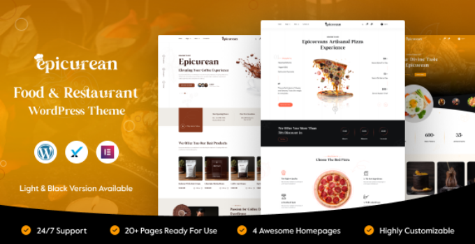 Epicurean – Food & Restaurant Elementor WordPress Theme
