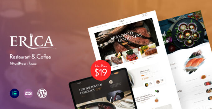 Erica – Restaurant & Coffee WordPress Theme