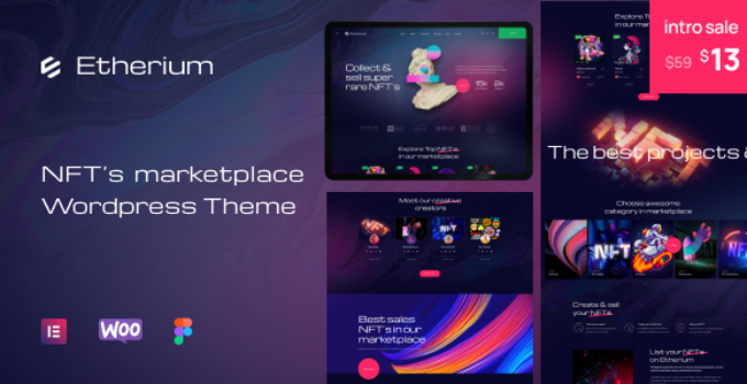 Etherium | NFT Marketplace WordPress Theme