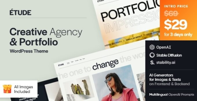 Etude — Creative Agency & Portfolio WordPress Theme