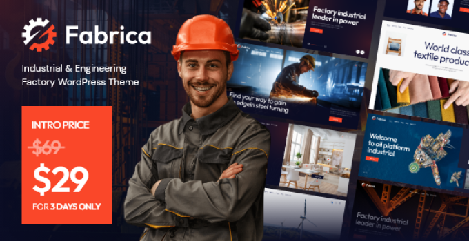 Fabrica – Industrial & Engineering Factory WordPress Theme