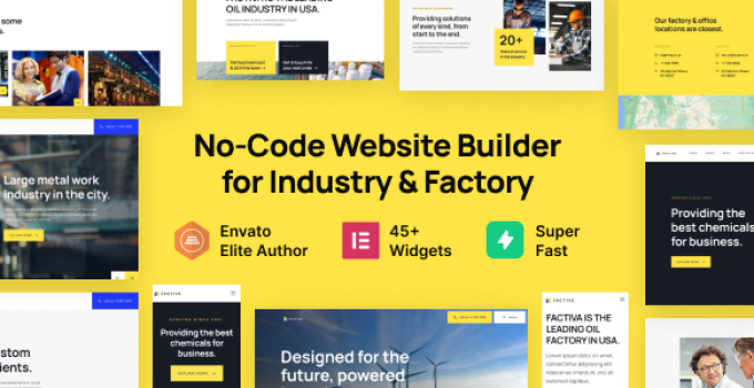 Factiva – Industry & Factory WordPress Theme
