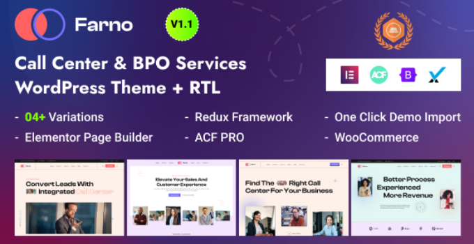 Farno – Call Center & BPO Services WordPress Theme