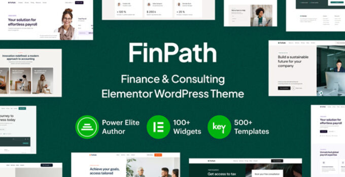 FinPath – Finance & Consulting Elementor WordPress Theme